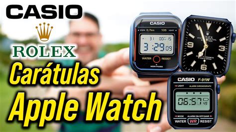 Carátulas de Casio y Rolex para tu APPLE WATCH 